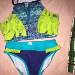 Limeapple girls swim 14 super cute high neck